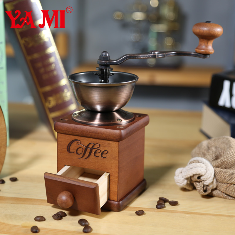 Wooden Manual Coffee Grinder YM3503-大圖1