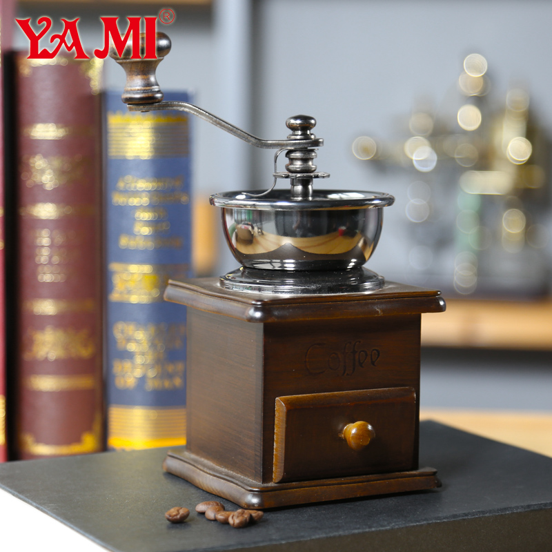 Wood Manual Coffee Grinder YM8521-大圖1