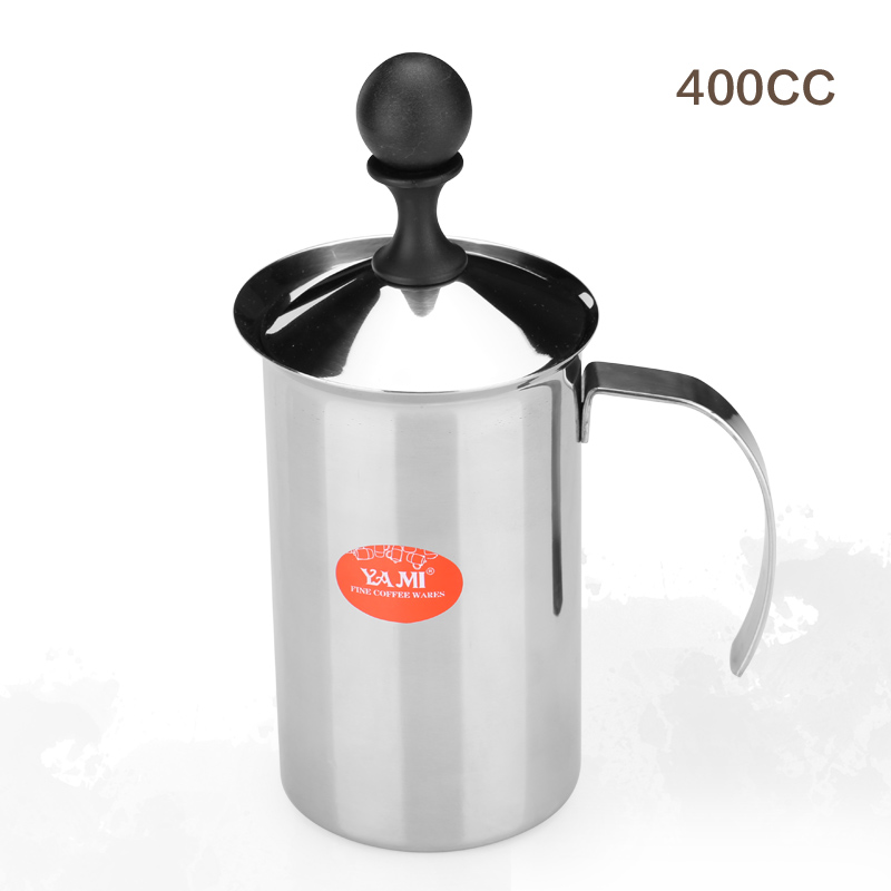 雙層不銹鋼奶泡器400cc