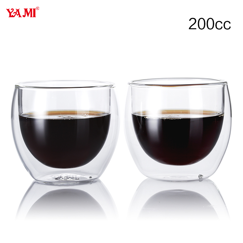 圓形雙層玻璃杯200cc-大圖1