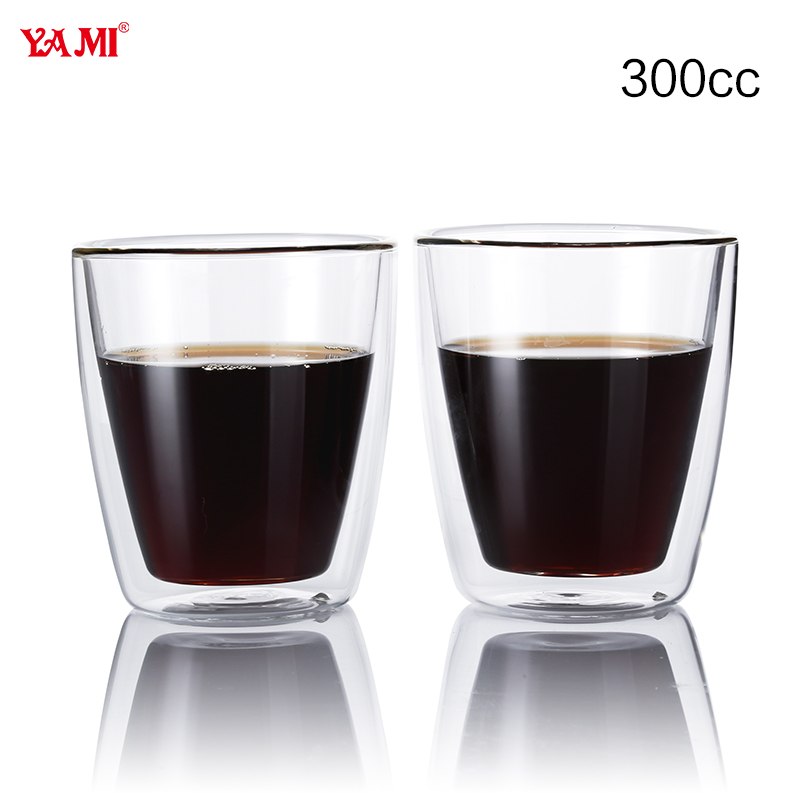 圓形雙層玻璃杯300cc-大圖1