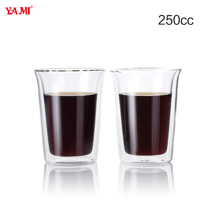 直筒雙層玻璃杯250cc
