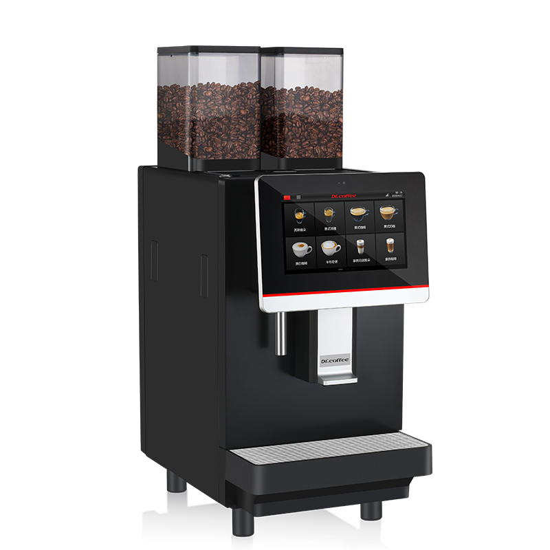 DrCoffee/咖博士F3-H全自動(dòng)商用咖啡機(jī)雙豆倉一鍵冷熱奶沫高速出-大圖1