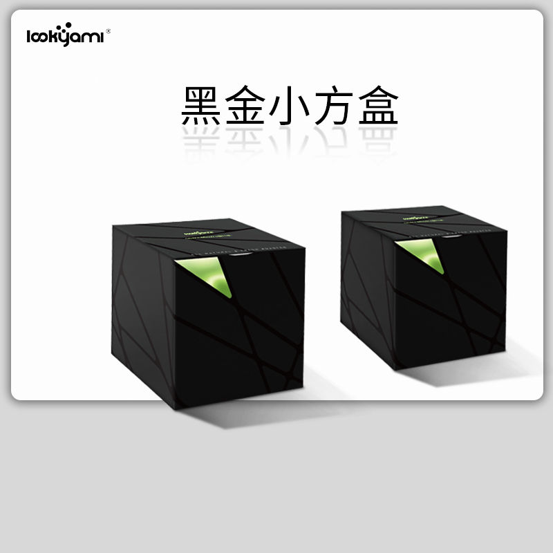 LOOKYAMI精品咖啡豆 黑金小方盒 手沖滴濾式純黑咖啡粉禮盒-大圖1