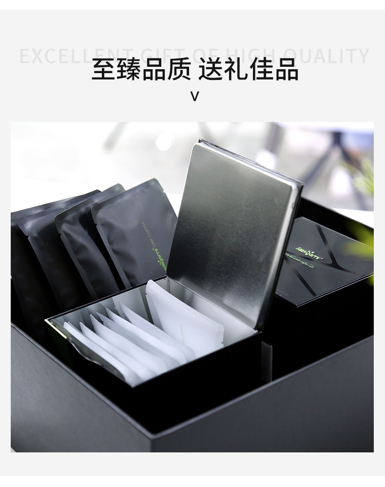 LOOKYAMI精品咖啡豆 黑金小方盒 手沖滴濾式純黑咖啡粉禮盒-大圖4